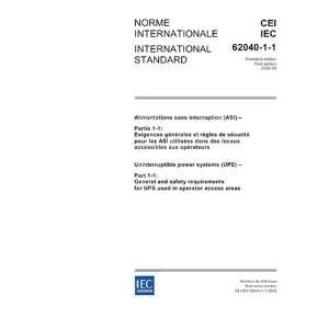  IEC 62040 1 1 Ed. 1.0 b2004, Uninterruptible power systems 