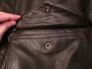   1930s WWII Authentic Replica Horsehide Bomber Jacket Sz 46L  
