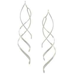 Sterling Silver Spiral Dangle Earrings  