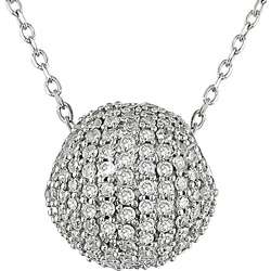 14k Gold 1ct TDW Diamond Pave Ball Necklace (H I J, I1 I2)  Overstock 