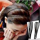 Brownish Black Hair Belt Elastic Headband Plait Braid Pigtail Hair 