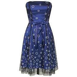 Onyx Nites Womens Royal Blue Strapless Cocktail Dress  Overstock