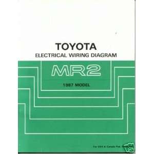 Toyota Mr2 Electrical Wiring Diagram Manual 1987 Model