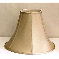 Taupe Shantung Silk Bell Lamp Shade  