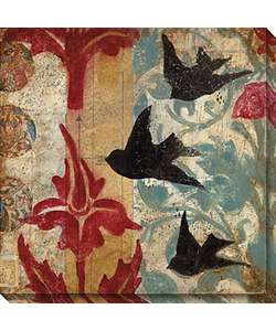 Judy Paul Black Birds Wrapped Canvas Art  Overstock
