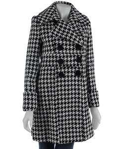 Scooter Brown Houndstooth Pea Coat  