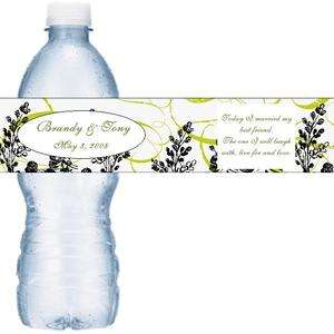 100 Personalized Wedding Water Bottle Labels Waterproof  