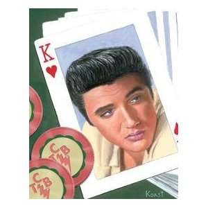  Tin Sign   Elvis   King of Hearts