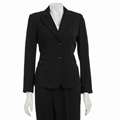 First Lady Womens 2 button Black Pant Suit