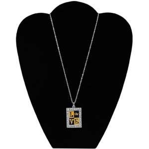  Georgia Tech Yellow Jackets Square Love Necklace Sports 
