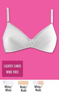 HANES 100% Cotton Lined Wire Free Bra   2 Pack   H449  