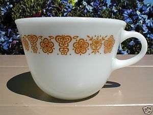 VINTAGE PYREX BUTTERFLY GOLD PATTERN COFFEE CUP, MUG  