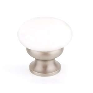  White Mushroom Glass Knob
