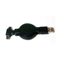 Dual Mini USB/ Micro USB to USB Retractable Cable  