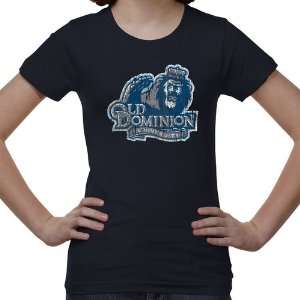  Old Dominion Monarchs Youth Distressed Primary T Shirt   Navy 