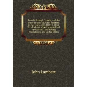   and . the leading characters in the United States John Lambert Books
