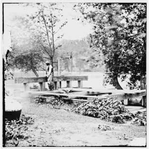   Reprint Petersburg, Virginia vicinity. Mill dam on Appomattox River