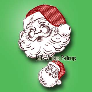Vintage Christmas Embroidery Pattern ~ Santa Apron  