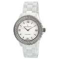 Peugeot Womens Swiss Ceramic Crystal White Dial Watch MSRP 