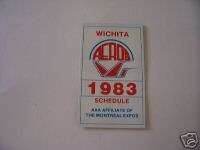 1983 Wichita Aeros Baseball Pocket Schedule  
