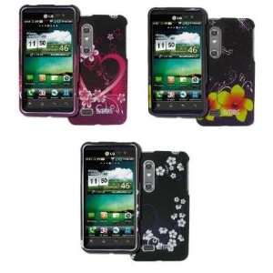  EMPIRE LG Thrill 4G 3 Pack of Snap on Case Covers (Heart 