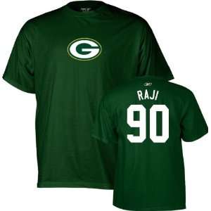  B.J. Raji Reebok Name and Number Green Bay Packers T Shirt 