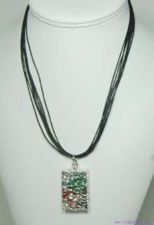 Treasure Box Gemstone Pendant Necklace Her Wil Jewelry 1452  