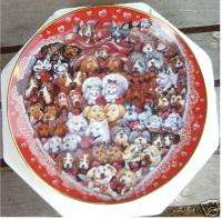 FRANKLIN MINT POODLE & DOGS PUPPIES LOVE PLATE  