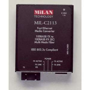 MILAN TECHNOLOGIES MIL C2113DC Media Conv 100BTX 100FX Sc 