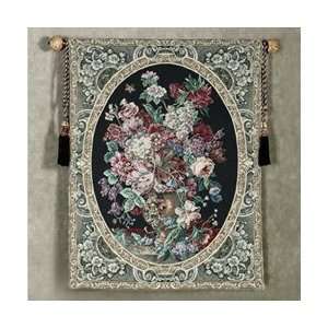  Black Floral Composition Art Wall Hanging Tapestry