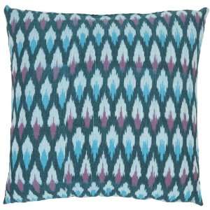   Blue Hawaii 18 Inch Decorative Pillows, Blue and Purple, Set of 2