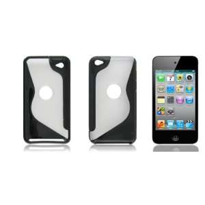   Black Clear Soft Plastic Back Hole Case for iPod Touch 4G Electronics