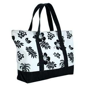   & Palm Tree Canvas Tote Bag / Black /Large: Arts, Crafts & Sewing