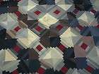 antique log cabin quilt wool late 1800 s returns not