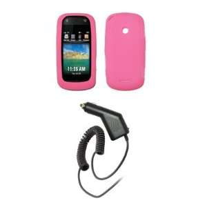 : Motorola Crush   Pink Soft Silicone Gel Skin Cover Case + Rapid Car 