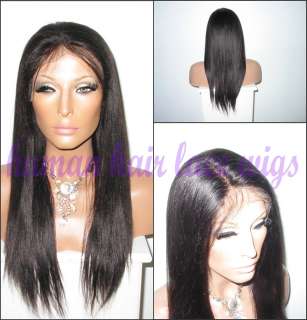   Lace Front Wig 100% Indian Remi Human Hair #2 Dark Brown New  