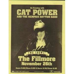 Cat Power Fillmore SF Concert Flyer Poster 2006 