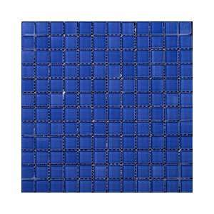  Emser Tile Lucente Azul Royale 12 x 12 Glass Mosaic Tile 