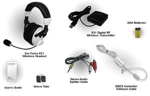   EAR FORCE X31 HEADPHONE, STEREO RF WIRELESS GAMING HEADSET xBOX 360
