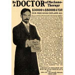   Mechano Therapy Doctor Chicago   Original Print Ad