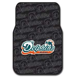 Miami Dolphins 25 x 17 Rubber Car Floor Mat:  Sports 