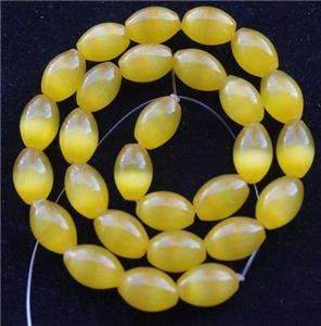 10x14mm Yellow Mexican Opal Gems Rice Loose Beads 15  