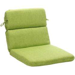 Outdoor Green Textured Solid Rounded Chair Cushion  Overstock