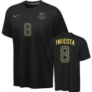  Iniesta FC Barcelona Black Nike Quickstrike Name & Number 