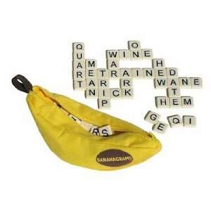   Bananagrams   Crossword Travel Game in Banana Bag Toys & Games