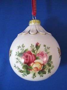 ROYAL ALBERT OLD COUNTRY ROSES BALL ORNAMENT NEW IN BOX  