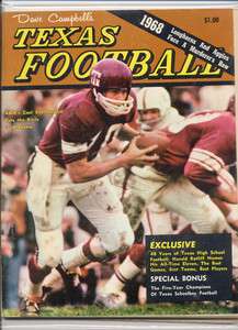 1968 Dave Campbell Texas Football Issue A&M Edd Hargett  