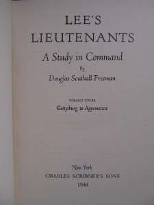 LEES LIEUTENANTS   FIRST EDITION SET   DOUGLAS FREEMAN   PULITZER 