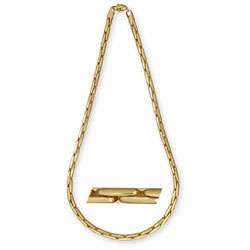 14k Gold Overlay 36 inch Cobra Necklace  