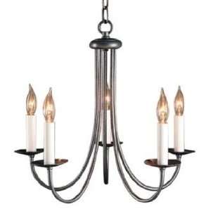  Hubbardton Forge Natural Iron Five Light Chandelier